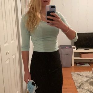 Foam green cropped shirt